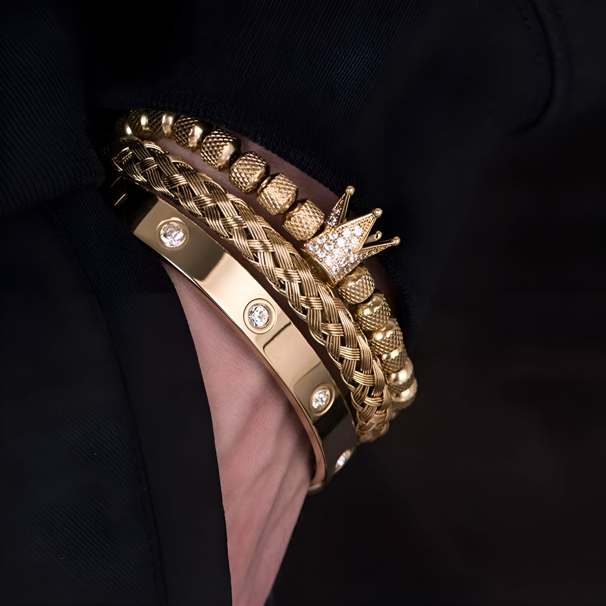 Skeleton Bracelet Set, 3 Pieces