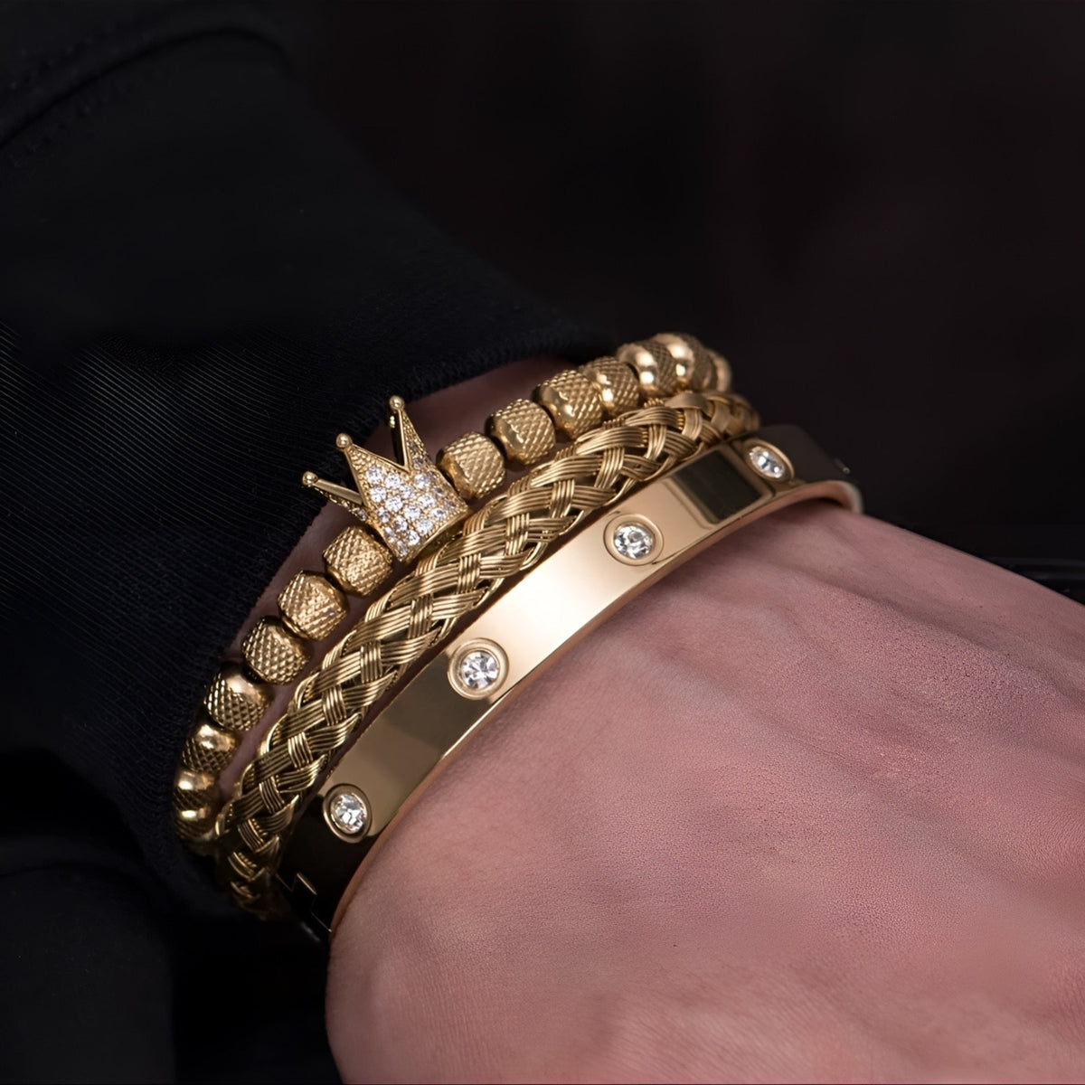 Skeleton Bracelet Set, 3 Pieces